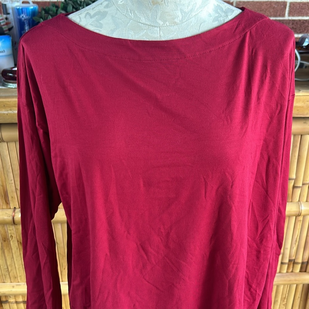 J.Jill Luxe Supima boat-neck long sleeve shirt - Picture 2 of 9